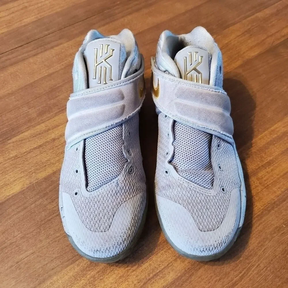 Nike Kyrie 2 Touch Factor Sneakers 6Y Gray Gold Basketball Shoes